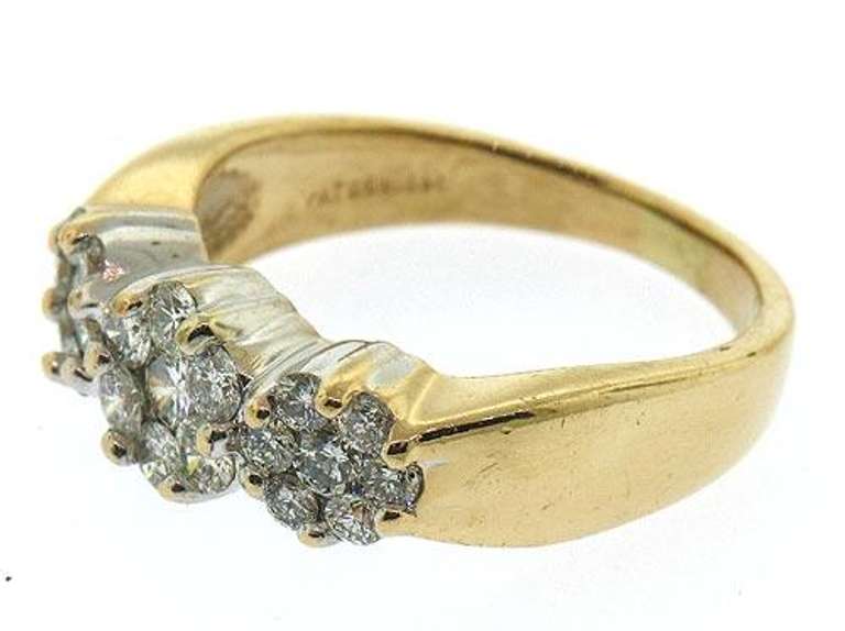 Classic 3 Stone Cluster Ring