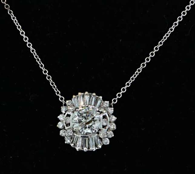Superb Multi Diamond Pendant Necklace