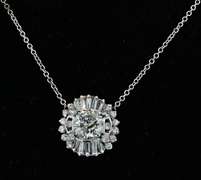 Superb Multi Diamond Pendant Necklace