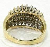 Large Pyramid Style Diamond Cluster Ring