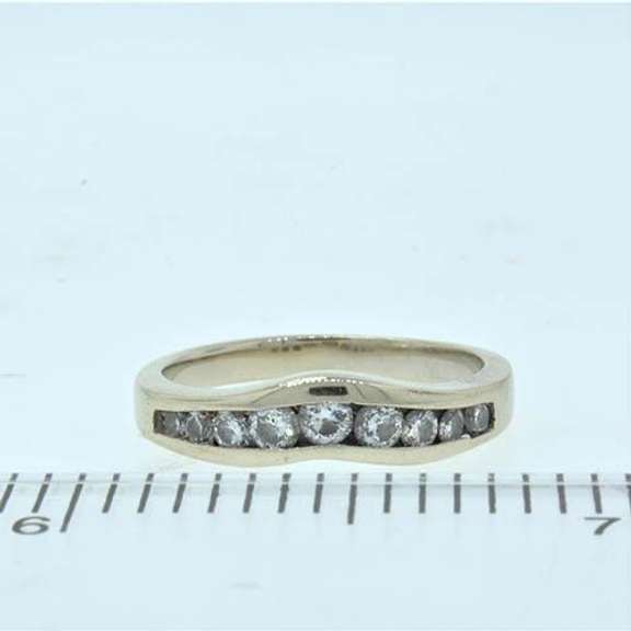 0.40 CTW Channel Set Round Diamond Band, 14kt