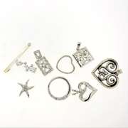 Nine Sterling Pendants most have CZ Accents
