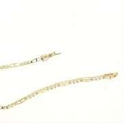 Yellow Gold Bar Link Bracelet with Crystal Accents