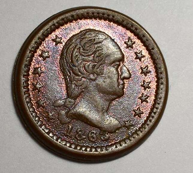 Unc 1863 Patriotic Civil War Token 111/271 Rarity 3