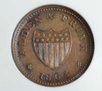 1863 Civil War Store Card Token, Cohoes NY NGC MS 64