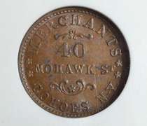 1863 Civil War Store Card Token, Cohoes NY NGC MS 64