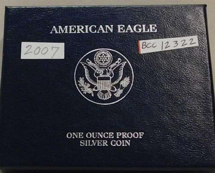 2007 PROOF Silver Eagle - Mint box & documentation