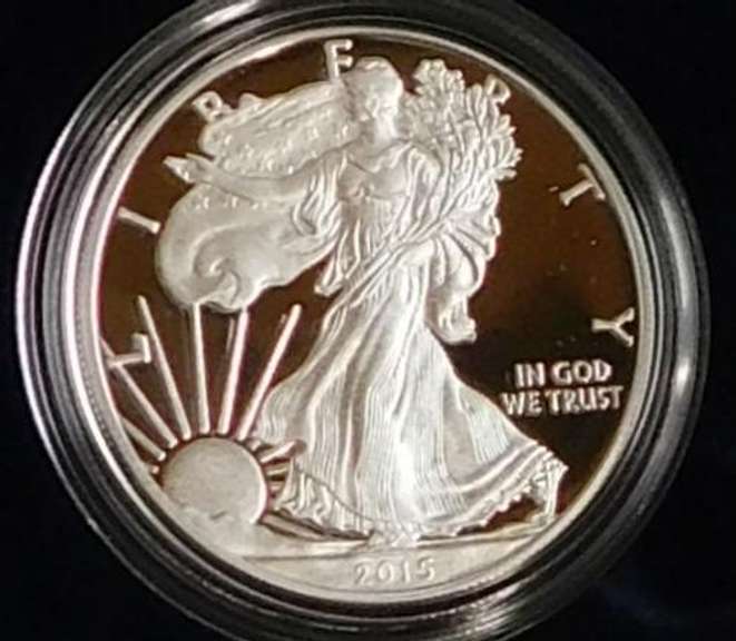 2015 PROOF Silver Eagle - Mint box & documentation