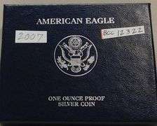 2007 PROOF Silver Eagle - Mint box & documentation