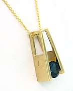 Contemporary Style London Blue Topaz Pendant Necklace