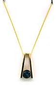 Contemporary Style London Blue Topaz Pendant Necklace