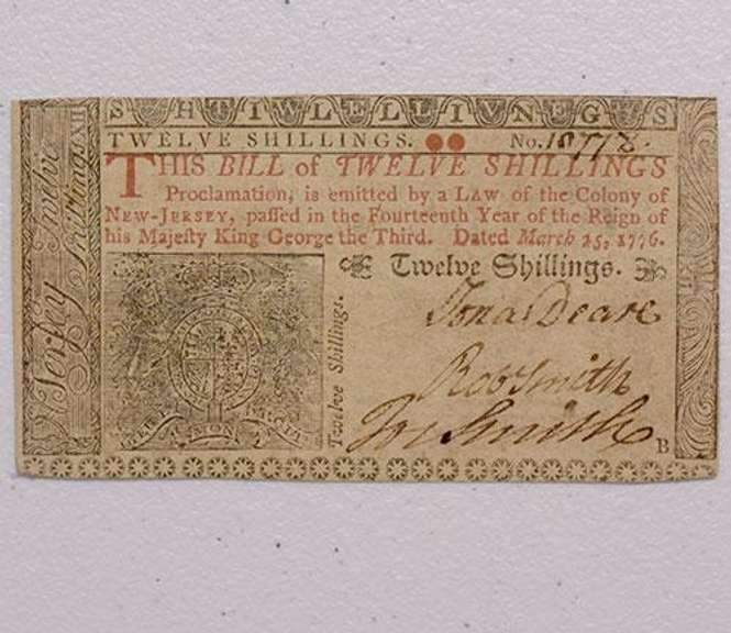 Very Near Unc March 25 1776 Colonial New Jersey 12 Shilling Note
