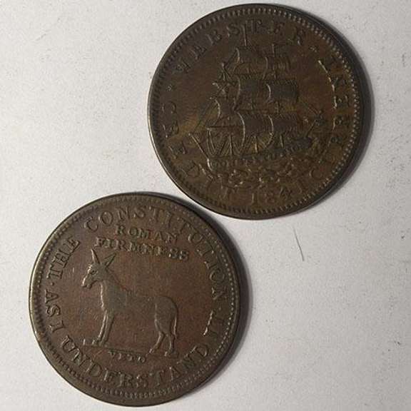 1833 HT 70 and 1841 Hard Times Token HT 20