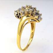 3/4 CT Diamond Cluster Ring in Gold