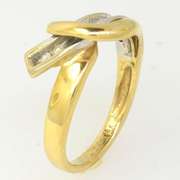 Knot Mofit Diamond Band in Gold