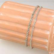 A Pair of 7 inch White Gold Rope Bracelets, 14k