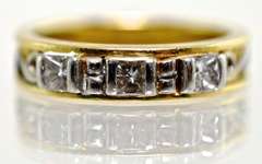 Artistic 18K and Platinum & Diamond Band