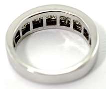 Unisex 14K Princess Cut Diamond Band