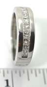Unisex 14K Princess Cut Diamond Band