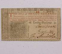 Very Near Unc March 25 1776 Colonial New Jersey 12 Shilling Note