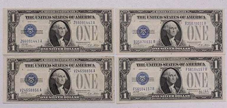 AU/BU 1928A & B $1 Silver Cert Lot