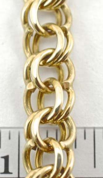 Heavy Classic 14K Charm Bracelet