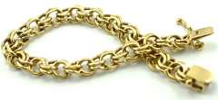 Heavy Classic 14K Charm Bracelet