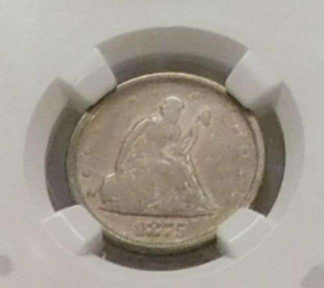 1875-S Twenty Cent piece NGC VF-35, interesting