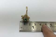 18kt Gold Emerald & 3 CTW Diamond Ring