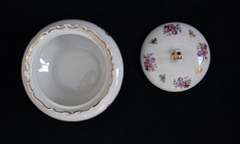 Mid Century German Fine China Porcelain Lidded Bowl