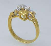Custom Design Diamond Leaf Ring
