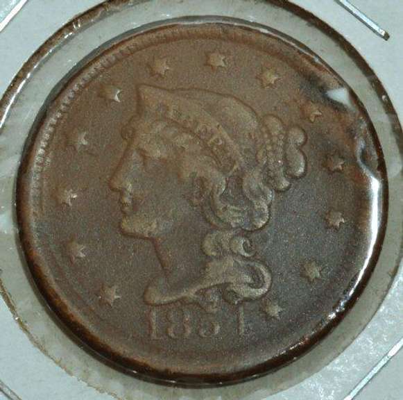 1854 Braided Hair Large Cent