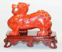 Prou9d Natural Red Jasper Temple Lion