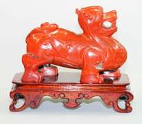 Prou9d Natural Red Jasper Temple Lion