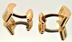 18K ROSE GOLD MEN'S CUFF LINKS WITH MOTHER OF PEARL