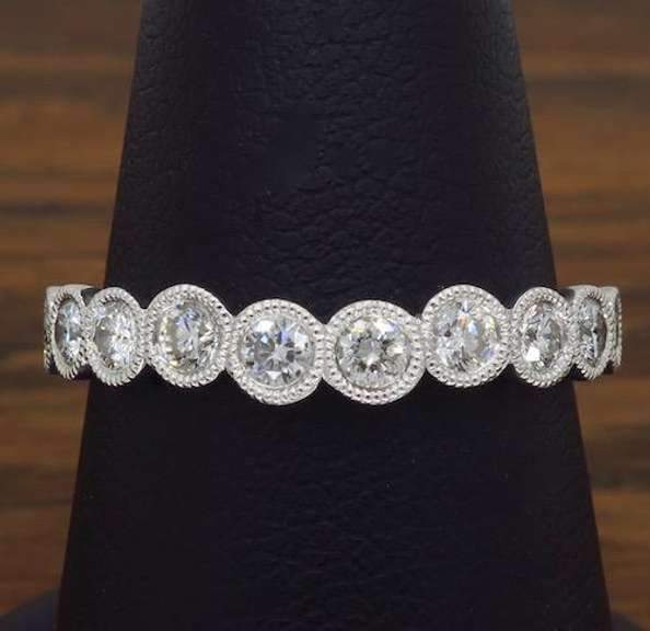 14K White Gold Diamond Band