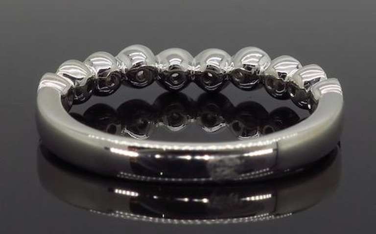 14K White Gold Diamond Band