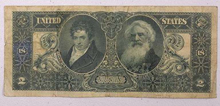 Popular 1896  $2 Educational Silver Certificates FR 248