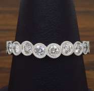 14K White Gold Diamond Band