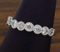 14K White Gold Diamond Band