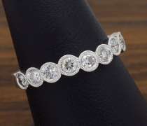 14K White Gold Diamond Band
