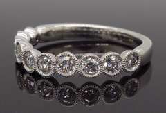 14K White Gold Diamond Band