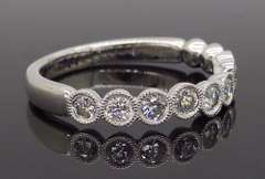 14K White Gold Diamond Band