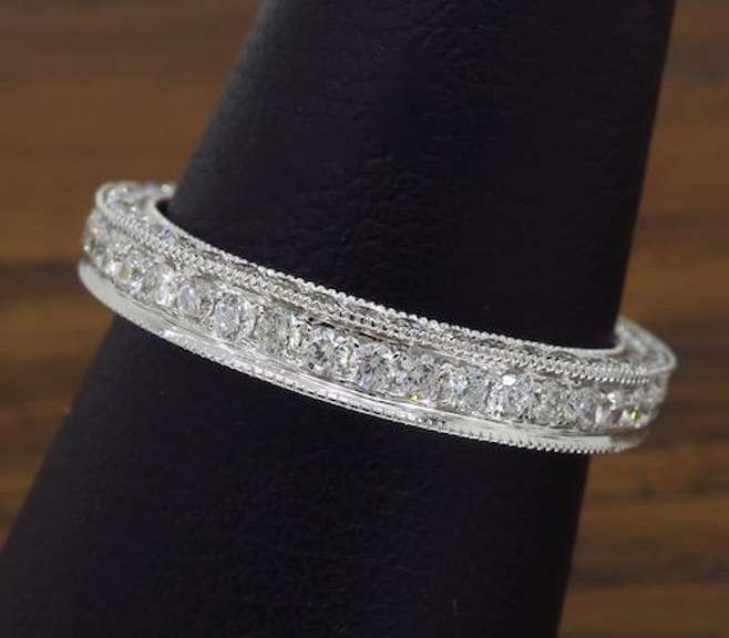 18K White Gold Diamond Eternity Band