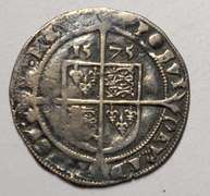 Elizabeth 1 1558-1603  1575 England Silver Sixpence