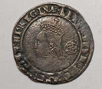 Elizabeth 1 1558-1603  1575 England Silver Sixpence