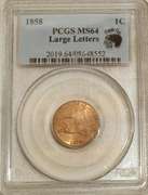 1858 LL Flying Eagle Cent. PCGS MS64. Eagle Eye PS