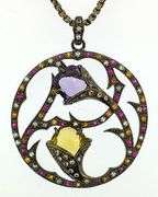Sterling Silver Multi Gemstone Necklace