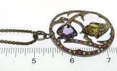 Sterling Silver Multi Gemstone Necklace