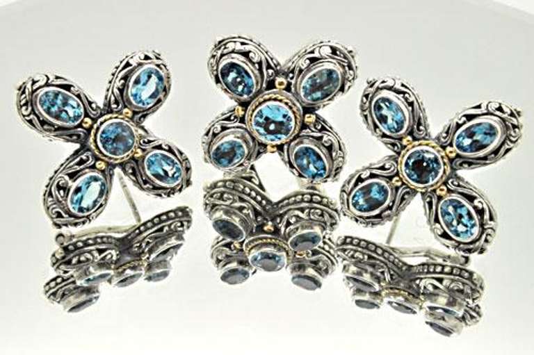 LADIES ELEGANZA RING AND MATCHING EARRINGS.